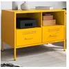 Image de Meuble TV, Armoire de Télévision avec Pieds, Support Télé avec Rangement Salon Salle de Séjour, Jaune Moutarde 843048