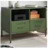 Image de Meuble TV, Armoire de Télévision avec Pieds, Support Télé avec Rangement Salon Salle de Séjour, Vert Olive 68x39x50,5 843050