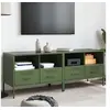 Image de Meubles TV 2 pcs, Armoires de Télévision avec Pieds, Supports Télé avec Rangement Salle de Séjour, Vert Olive 843051