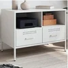 Image de Meuble TV, Armoire de Télévision avec Pieds, Support Télé avec Rangement Salon Salle de Séjour Intérieur, Blanc 843052