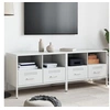 Image de Meubles TV 2 pcs, Armoires de Télévision avec Pieds, Supports Télé avec Rangement Salon Salle de Séjour, Blanc 843053