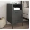 Image de Table de Chevet, Armoire de Lit avec Pieds, Table de Nuit avec Compartiment, Armoire de Nuit Chambre à Coucher, Noir 843066