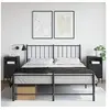 Image de Tables de Chevet 2 pcs, Armoires de Lit avec Pieds, Tables de Nuit avec Compartiment, Armoires de Nuit Chambre, Noir 843067