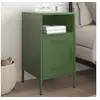 Image de Table de chevet vert olive 36x39x68 cm acier