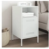 Image de Table de Chevet, Armoire de Lit avec Porte, Table de Nuit avec Compartiment, Armoire de Nuit Chambre à Coucher, Blanc 843076