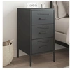 Image de Table de Chevet, Armoire de Lit avec Pieds, Table de Nuit avec Tiroirs, Armoire de Nuit Chambre à Coucher, Noir 843078