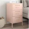 Image de Table de Chevet, Armoire de Lit avec Pieds, Table de Nuit avec Tiroirs, Armoire de Nuit Chambre à Coucher, Rose 843080