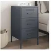 Image de Table de Chevet, Armoire de Lit avec Pieds, Table de Nuit avec Tiroirs, Armoire de Nuit Chambre à Coucher, Anthracite 843082