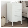 Image de Table de Chevet, Armoire de Lit avec Pieds, Table de Nuit avec Tiroirs, Armoire de Nuit Chambre à Coucher, Blanc 843088