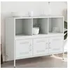 Image de Buffet, Armoire avec Pieds et Compartiments, Placard avec Porte, Meuble de Rangement Salon Intérieur, Blanc 843095