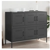 Image de Buffet noir 100,5x39x79 cm acier
