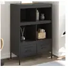 Image de Buffet Haut, Armoire avec Pieds et Compartiments, Meuble de Rangement, Organisateur de Salle de Séjour, Noir 843102
