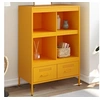 Image de Buffet Haut, Armoire avec Pieds et Compartiments, Meuble de Rangement, Organisateur de Salle de Séjour, Jaune 843105