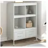 Image de Buffet Haut, Armoire avec Pieds et Compartiments, Meuble de Rangement, Organisateur de Salle de Séjour, Blanc 843107