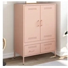 Image de Buffet haut rose 68x39x101,5 cm acier