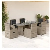 Image de 7-delige Tuinset met kussens poly rattan grijs3262795