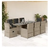Image de 9-delige Tuinset met kussens poly rattan lichtgrijs3262796