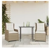 Image de 3-delige Tuinset met kussens poly rattan beige3262882