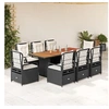 Image de 9-delige Tuinset poly rattan zwart3262925