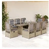 Image de 9-delige Tuinset met kussens poly rattan beige3262933