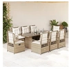Image de 9-delige Tuinset met kussens poly rattan beige3262937
