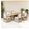 Image de 7-delige Tuinset met kussens poly rattan beige3262938