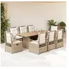 Image de 9-delige Tuinset met kussens poly rattan beige3262939