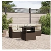 Image de Salon de jardin modulable resine tressee marron 5 pieces 62.0 x 62 x 69