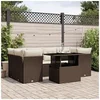 Image de Salon de jardin modulable rotin marron 7 pieces 62.0 x 62 x 69