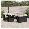 Image de Salon de jardin modulable 9 pieces 8 personnes rotin 62 x 62 x 69 cm noir