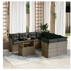 Image de Salon de jardin modulable rotin gris 8 personnes 62 x 62 x 69 cm 9 pieces