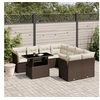 Image de Salon de jardin modulable resine tressee marron 9 pieces 62.0 x 62 x 69
