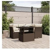 Image de Salon de jardin modulable marron resine tressee 5 pieces 62 x 62 x 69 cm