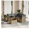 Image de Salon de jardin modulable rotin beige 6 pieces 62.0 x 62 x 69