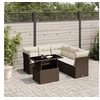 Image de Salon de jardin modulable rotin marron 6 pieces 62.0 x 62 x 69