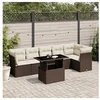 Image de Salon de jardin modulable rotin marron 7 pieces 62 x 62 x 69 cm