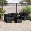 Image de Salon de jardin modulable 7 personnes rotin 8 pieces 62.0 x 62 x 69 noir