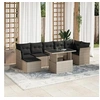 Image de Resine tressee 8 pieces salon de jardin modulable gris