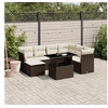 Image de Salon de jardin modulable marron 8 pieces rotin 62 x 62 x 69 cm