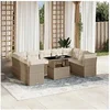 Image de Salon de jardin modulable rotin beige 10 pieces 62.0 x 62 x 69