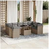 Image de Salon de jardin modulable 10 pieces rotin beige 62 x 62 x 69 cm