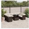 Image de Salon de jardin modulable rotin marron 10 pieces 62.0 x 62 x 69