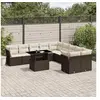 Image de Salon de jardin modulable marron resine tressee 11 pieces 62 x 62 x 69 cm