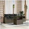 Image de Salon de jardin modulable rotin gris 5 pieces x 65.5 x 69