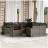 Image de Salon de jardin modulable gris 9 pieces rotin 62 x 62 x 69 cm