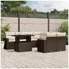 Image de Salon de jardin modulable resine tressee marron 9 pieces 62 x 62 x 69