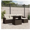 Image de Salon de jardin modulable resine tressee marron 6 pieces 62 x 55 x 69
