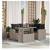 Image de Salon de jardin modulable resine tressee gris 5 pieces 62 x 62 x 69