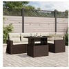 Image de Salon de jardin modulable resine tressee marron 6 pieces 62 x 62 x 69