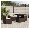 Image de Salon de jardin modulable marron 6 pieces rotin 62 x 62 x 69 cm